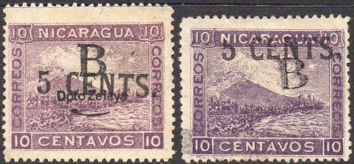timbres-poste sellos postales stamps Nicaragua Momotombo Zelaya Bluefields Volcano & Train